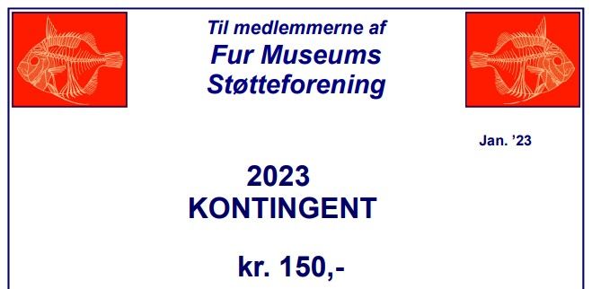 Fur Museums Støtteforening - 2023 KONTINGENT