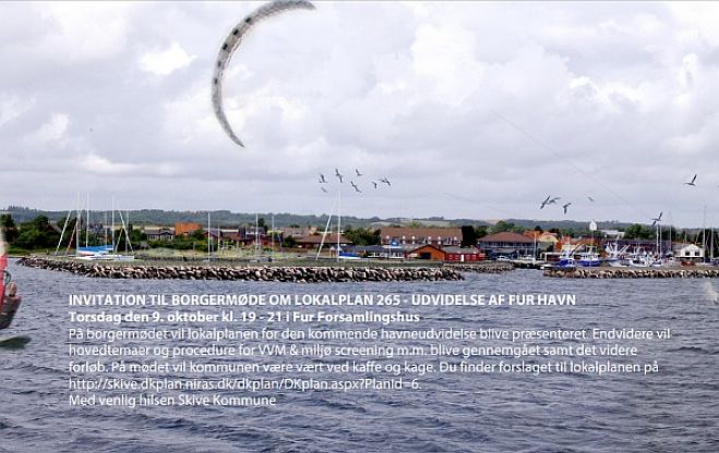 Borgermøde om Lokalplan 265 - Udvidelse af Fur Havn - 9. oktober kl 19